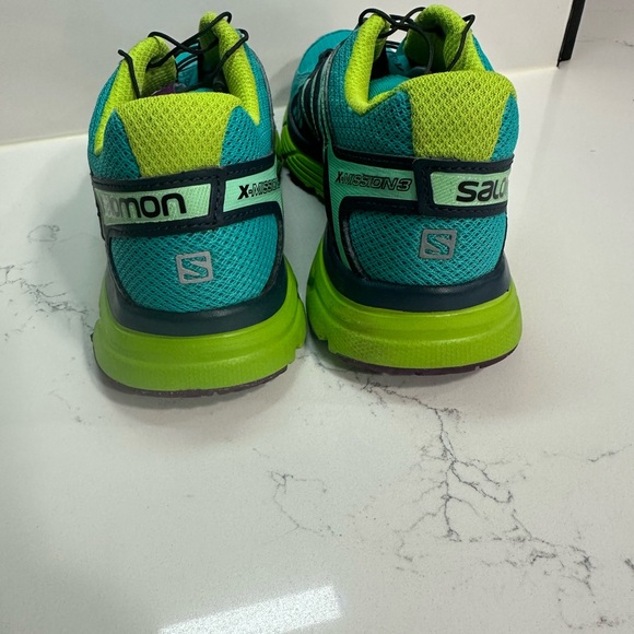 Salomon Running Shoes Womens 8.5 Green Blue X-Mission 3 Trail Hiking 378288 - Picture 8 of 13
